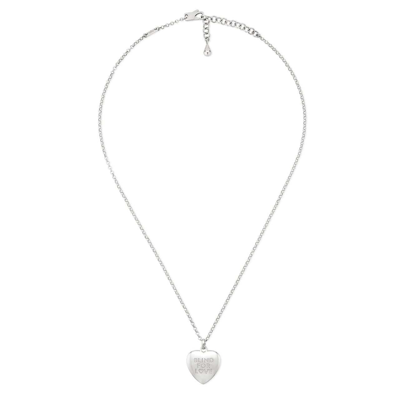 Gucci Blind for Love Silver Heart Necklace