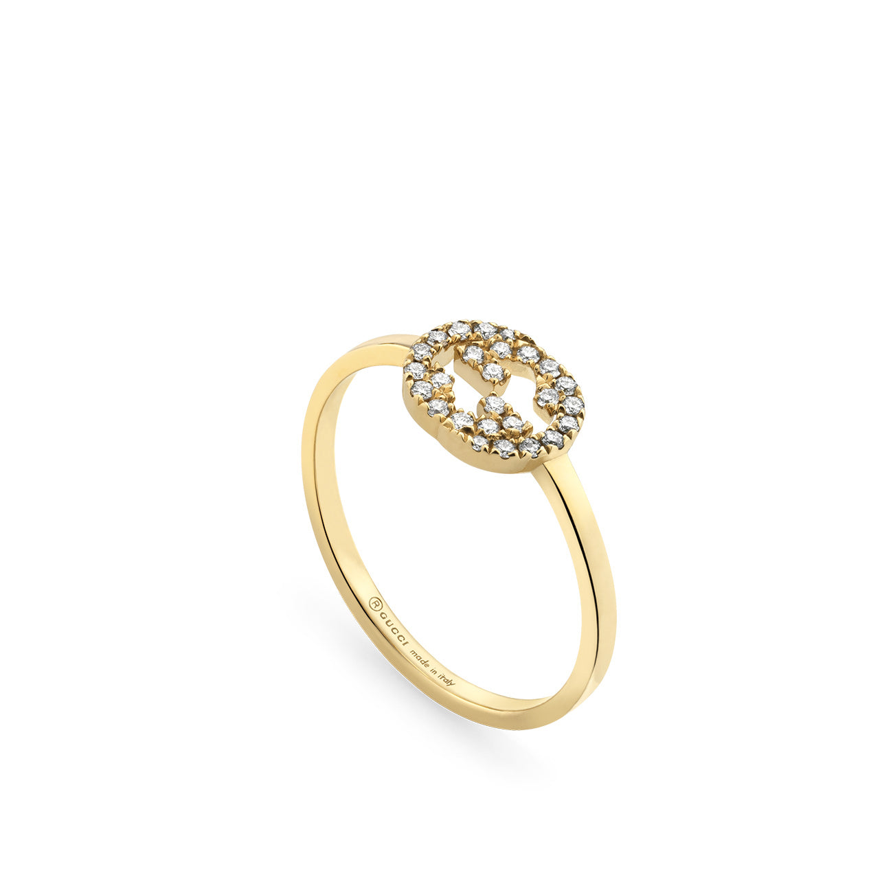 Gucci Interlocking Diamond Ring in Yellow Gold