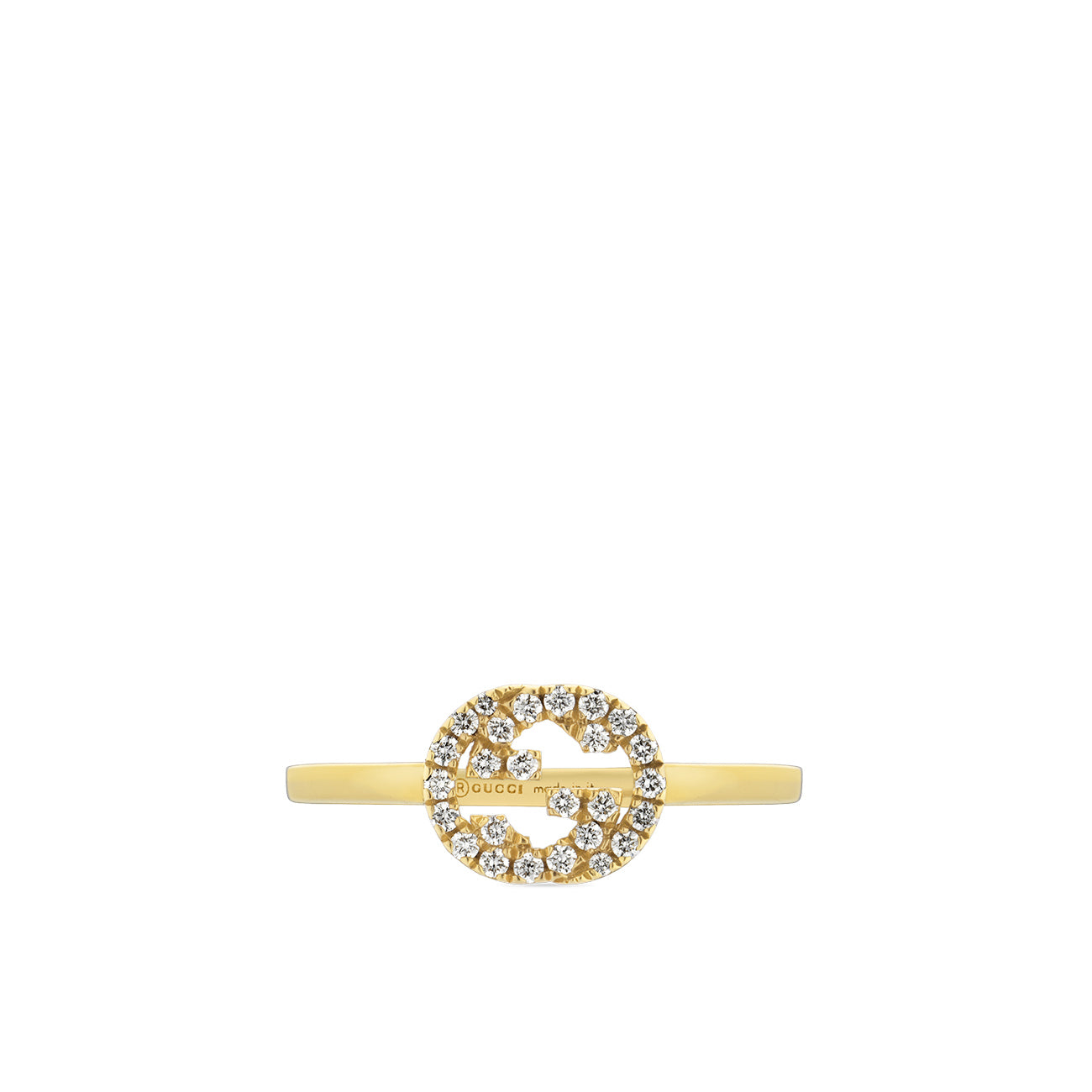 Gucci Interlocking Diamond Ring in Yellow Gold