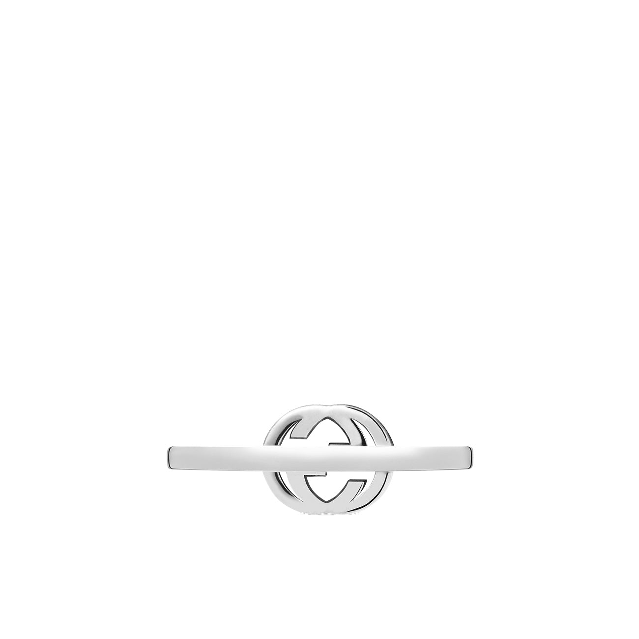 Gucci Interlocking Diamond Ring in White Gold