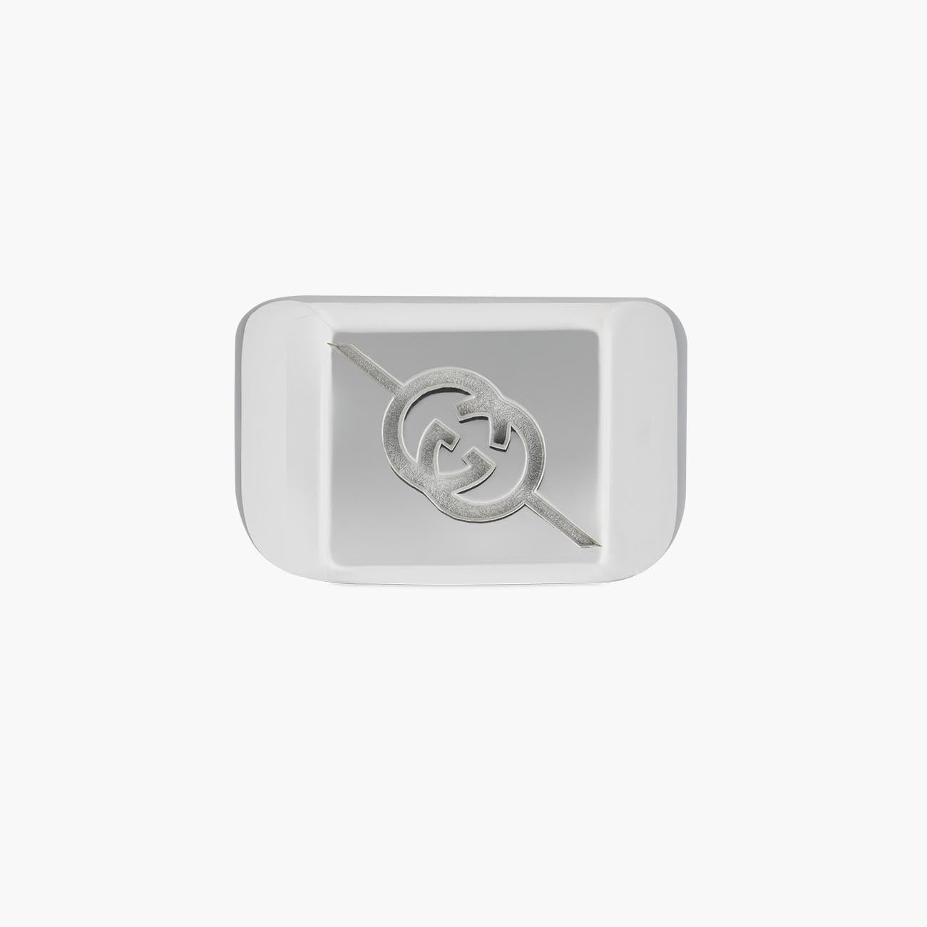 Gucci Tag Interlocking Signet Ring