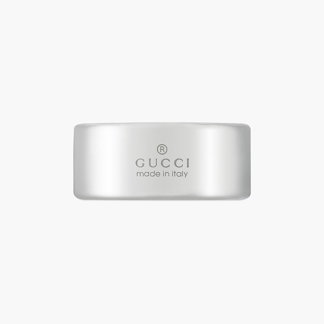 Gucci Tag Wide Ring Diagonal Interlocking G