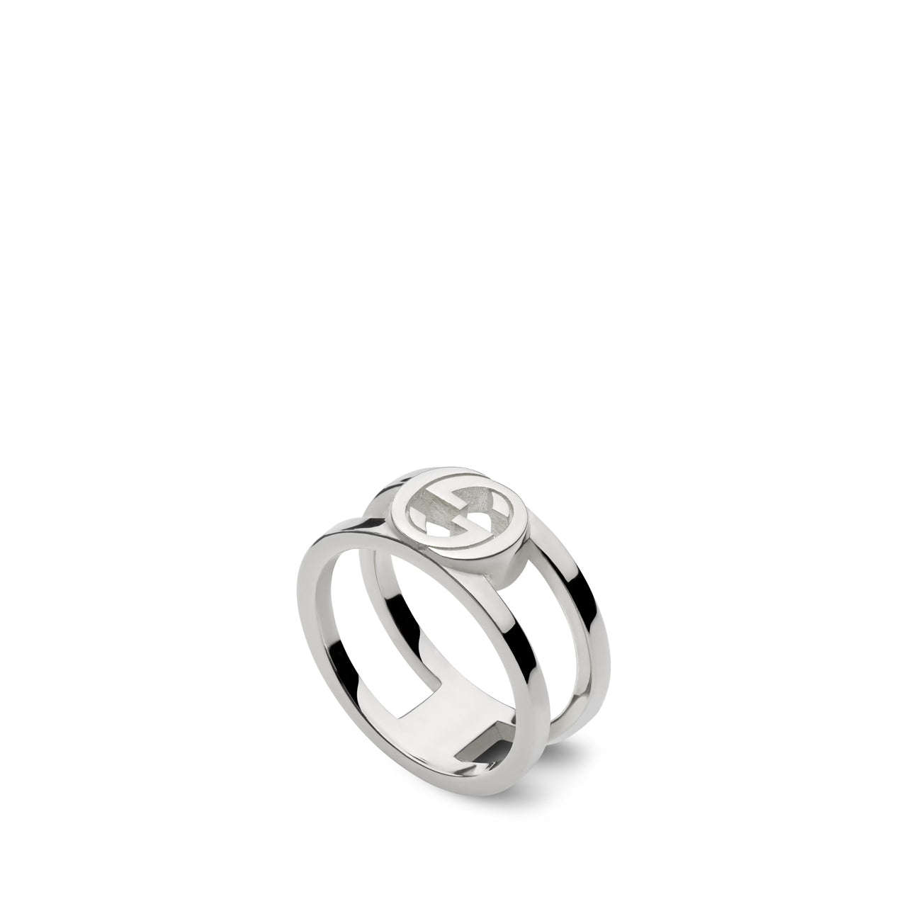 Gucci Interlocking G Silver 8.8mm Double Row Ring