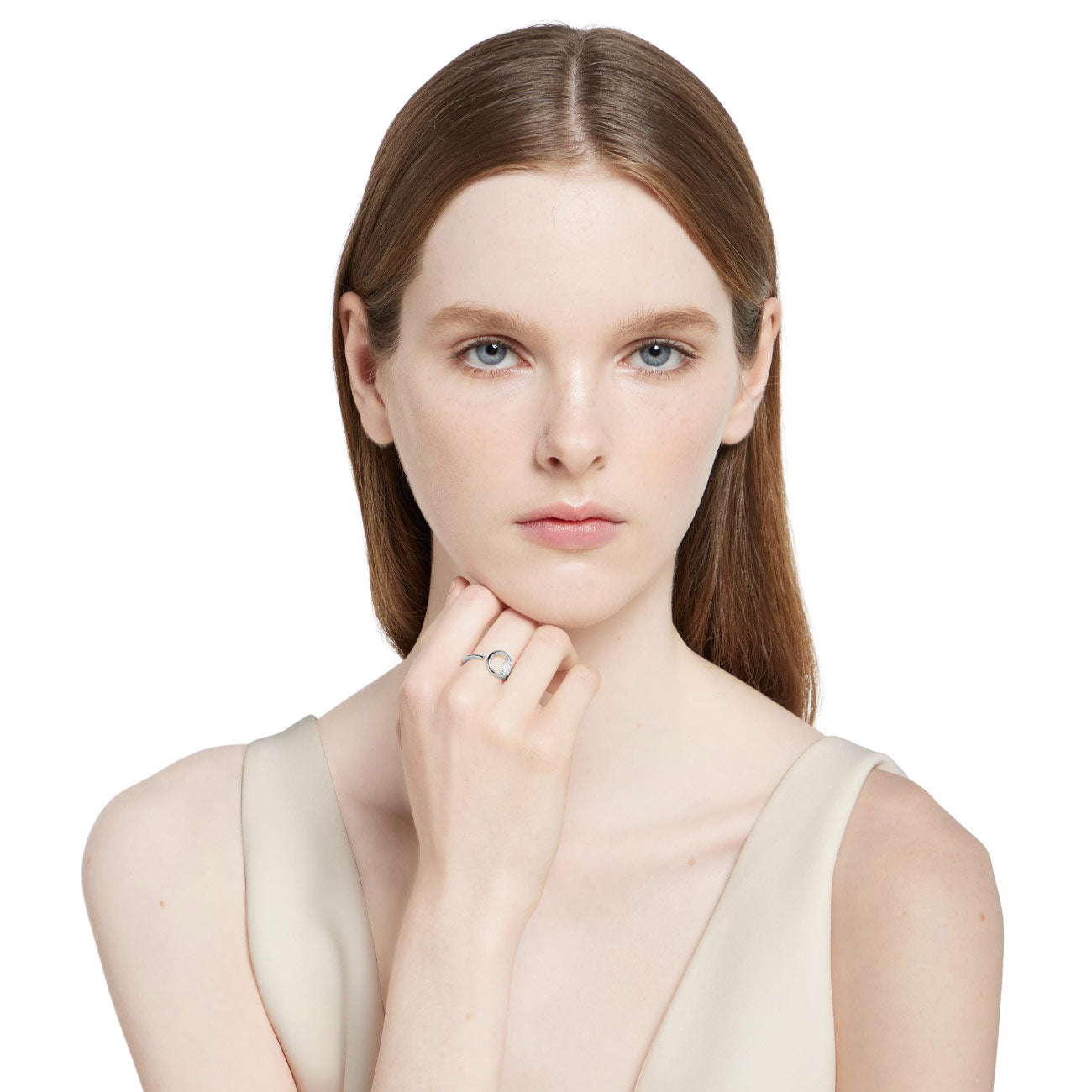 Gucci Horsebit Demi Diamond Pavé Ring