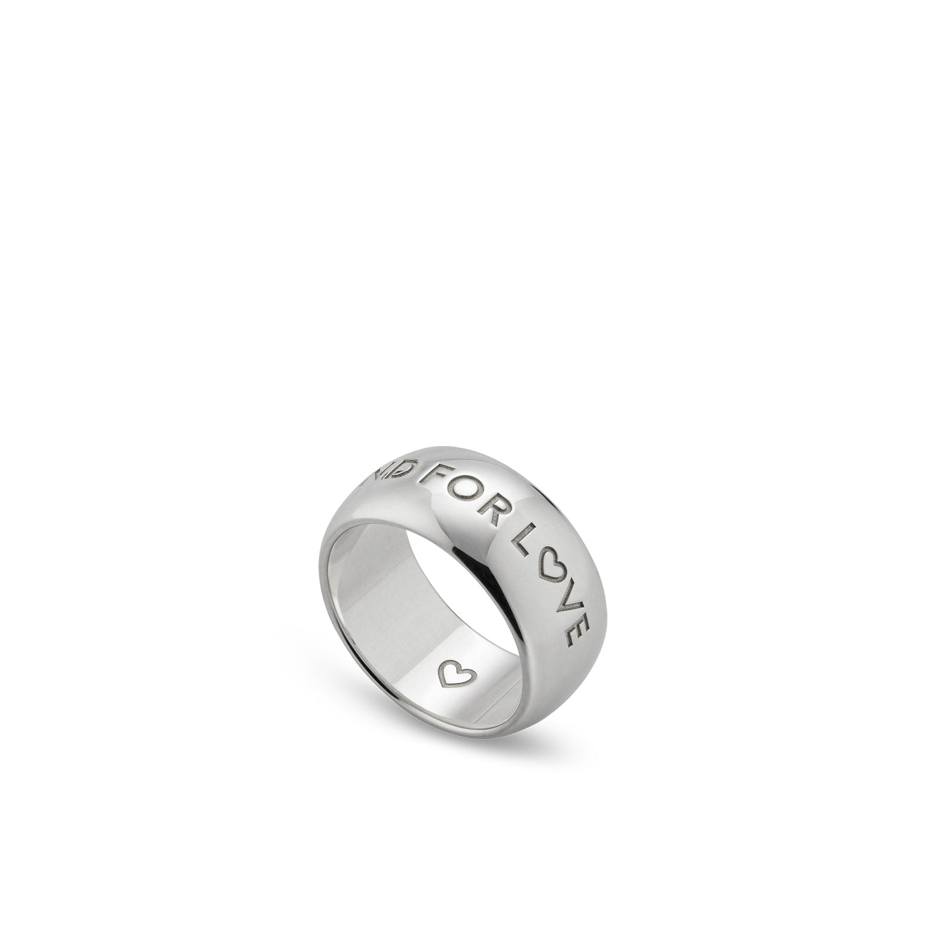 Gucci Blind For Love Silver Wide Ring