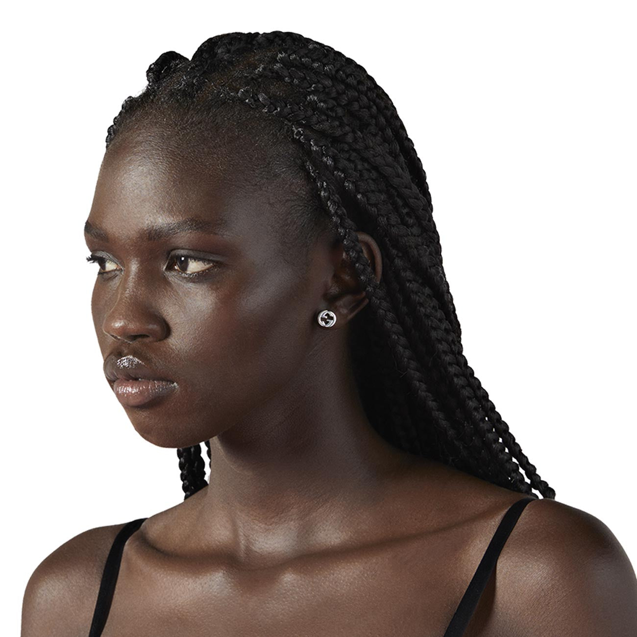 Gucci Interlocking G Silver Stud Earrings