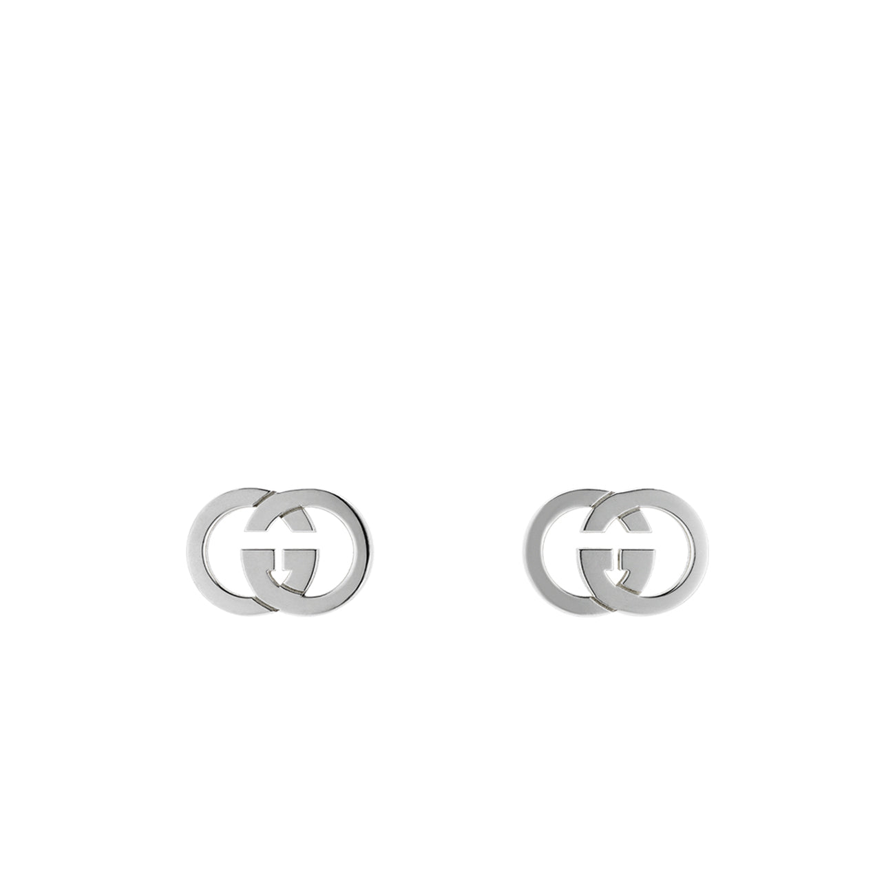 Gucci Interlocking G Silver Stud Earrings