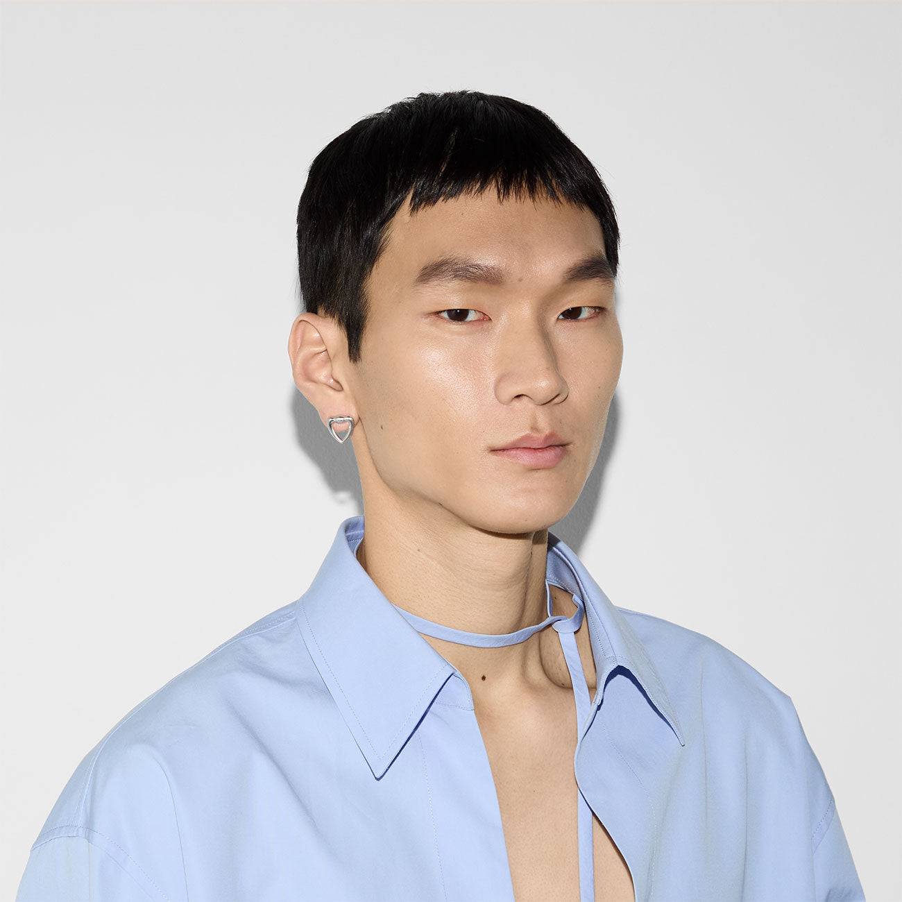 Gucci Signature Silver Heart Earrings