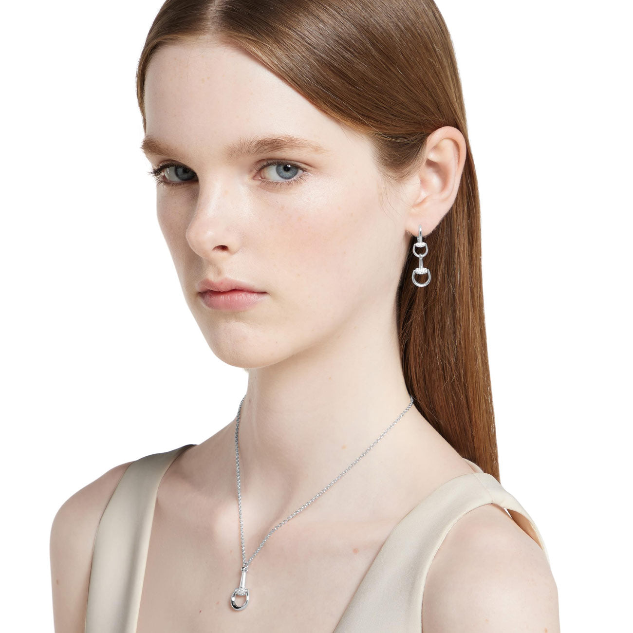 Gucci Horsebit Chandelier Diamond Pavé Drop Earrings