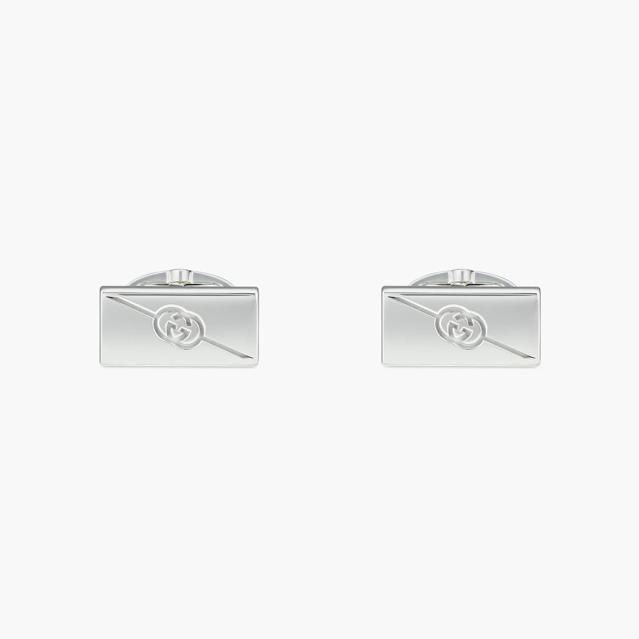 Gucci 925 Silver Tag Cufflinks