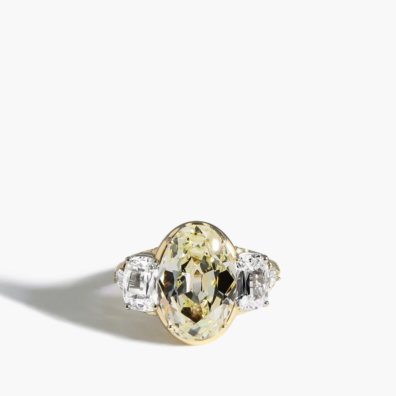 Robert Pelliccia 5 Carat Light Yellow Oval Engagement Ring