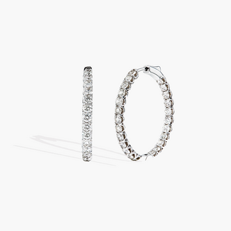 Diamond Hoop Earrings