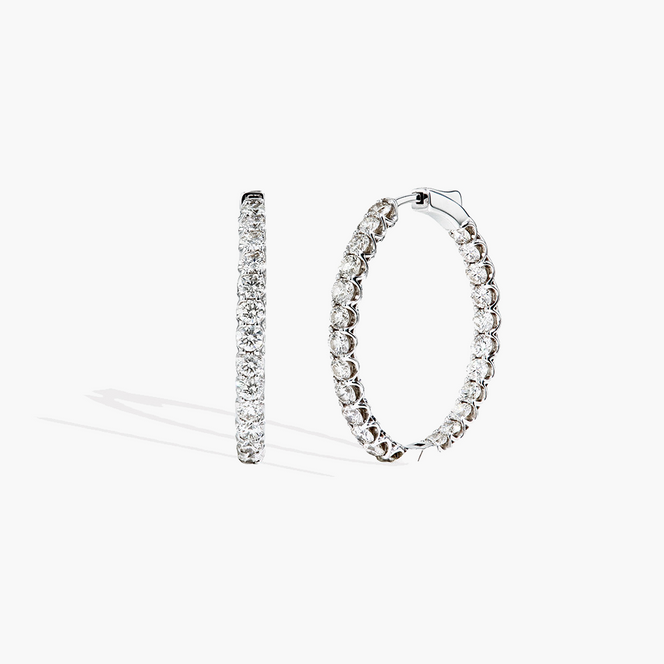 Diamond Hoop Earrings