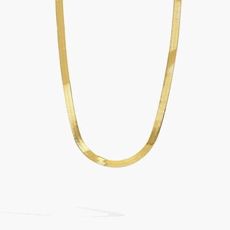 Gold Herringbone Necklaces
