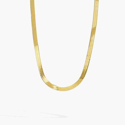 Gold Herringbone Necklaces - Brand Collection