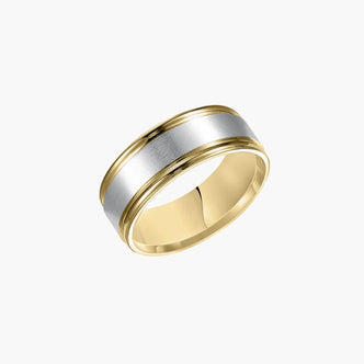 Mens Two Tone Wedding Rings