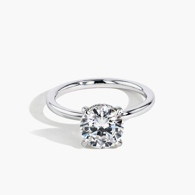 Ultra Thin Solitaire Engagement Rings
