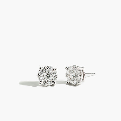 1 Carat Look Illusion Diamond Studs (.33ctw) - LOVEBRIGHT product