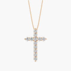 OM Jewelry 14K Gold 0.75 CTTW Lab-Grown Diamond Cross RG