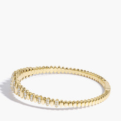 0.96 Carat Oval Diamond Bracelet in 14K Yellow Gold Side View