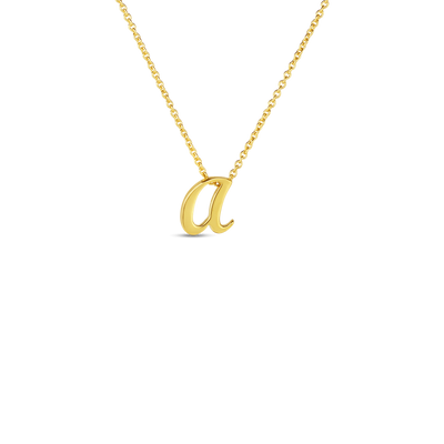 Roberto Coin Yellow Gold Script Initial Necklace - Roberto Coin product
