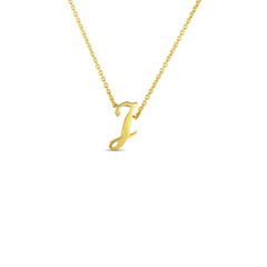 Roberto Coin Yellow Gold Script Initial Necklace