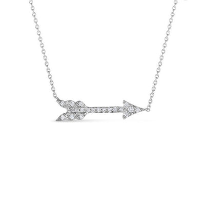 Roberto Coin Tiny Treasures White Gold Diamond Arrow Necklace - Roberto Coin product