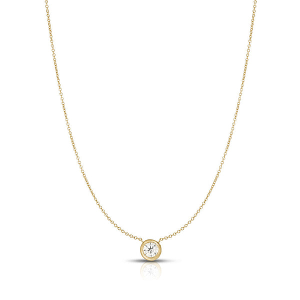 Roberto Coin Diamond Bezel Solitaire Necklace - 0.40ctw