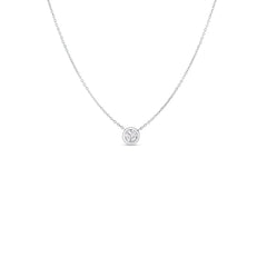 Roberto Coin Diamond Bezel Solitaire Necklace - 0.25ctw
