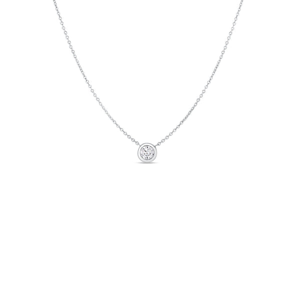 Roberto Coin Diamond Bezel Solitaire Necklace - 0.25ctw