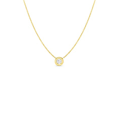 Roberto Coin Diamond Bezel Solitaire Necklace - 0.25ctw