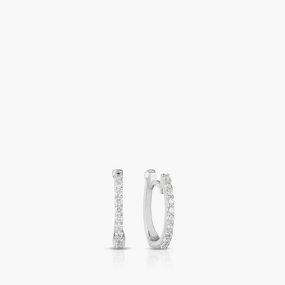 Roberto Coin White Gold Diamond Hoop Earrings .20ctw - Roberto Coin product