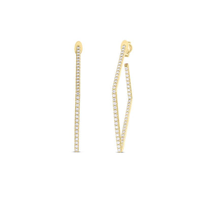 Roberto Coin Square Diamond Hoop Earrings - Roberto Coin product
