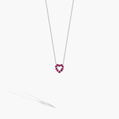 Roberto Coin Reversible Pink Sapphire and Diamond Heart Necklace - Roberto Coin product