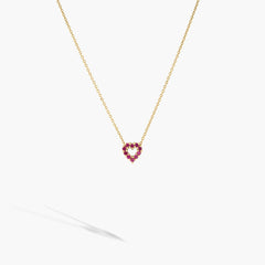 Roberto Coin Reversible Ruby and Diamond Heart Necklace