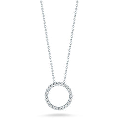 Roberto Coin Tiny Treasures Diamond Circle Necklace .10ctw