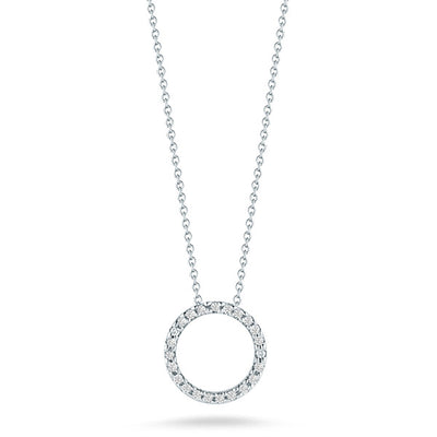 Roberto Coin Tiny Treasures Diamond Circle Necklace .10ctw - Roberto Coin product