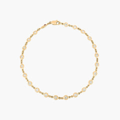 Roberto Coin Yellow Gold Diamonds By the Inch Continuous Bracelet