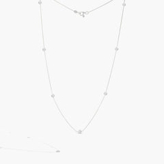 Roberto Coin Diamonds By The Inch White Gold Necklace