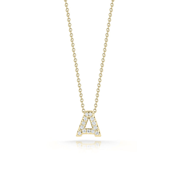 Roberto Coin Tiny Treasures Initial Thoughts Necklace Yellow Gold