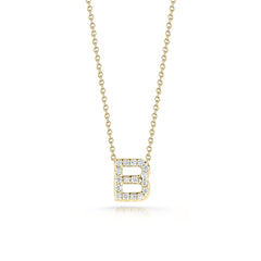Roberto Coin Tiny Treasures Initial Thoughts Necklace Yellow Gold