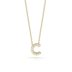Roberto Coin Tiny Treasures Initial Thoughts Necklace Yellow Gold