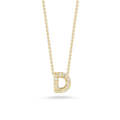 Roberto Coin Tiny Treasures Initial Thoughts Necklace Yellow Gold