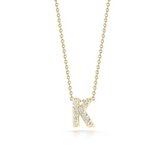 Roberto Coin Tiny Treasures Initial Thoughts Necklace Yellow Gold