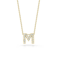 Roberto Coin Tiny Treasures Initial Thoughts Necklace Yellow Gold