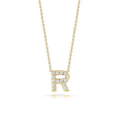 Roberto Coin Tiny Treasures Initial Thoughts Necklace Yellow Gold