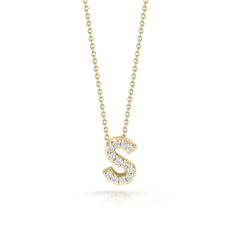 Roberto Coin Tiny Treasures Initial Thoughts Necklace Yellow Gold