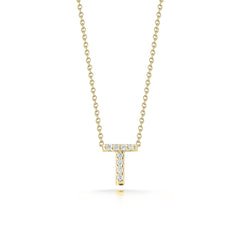 Roberto Coin Tiny Treasures Initial Thoughts Necklace Yellow Gold