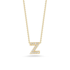 Roberto Coin Tiny Treasures Initial Thoughts Necklace Yellow Gold