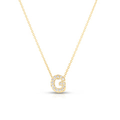 Roberto Coin Tiny Treasures Initial Thoughts Necklace Yellow Gold